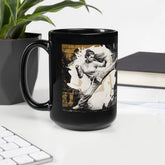 Every Kick Counts Black Glossy Mug - Beyond T-shirts